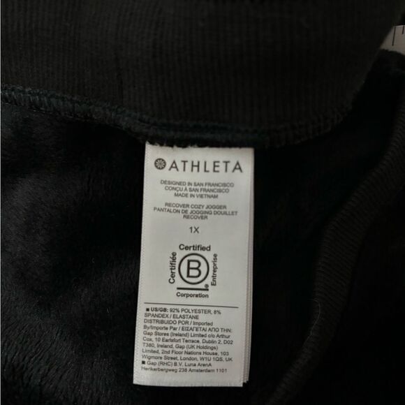 Athleta Black Double Cozy Karma Recover Jogger 1X - Picture 11 of 12